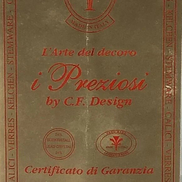 Vintage i Preziosi by C.F. Design Made In Italy Champagne Crystal Glasses - Picture 7 of 8